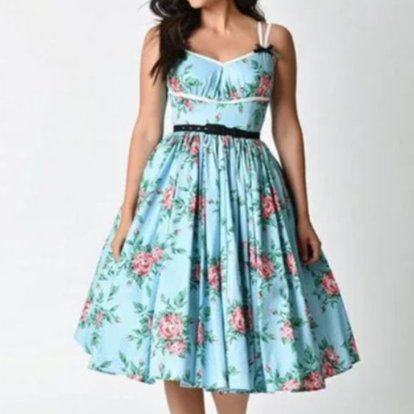 Vixen by Micheline Pitt Dresses & Skirts - Alice Dress in Budding Beauties Print